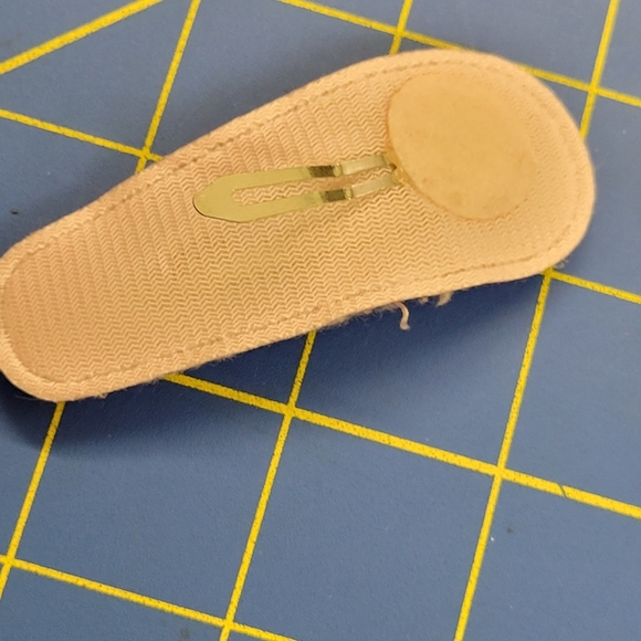 Fuzzy Clip Barette 3" Set of 2 Pinkish - Picture 2 of 4